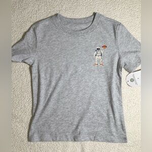 Gray Kids T-Shirt with Astronaut Design